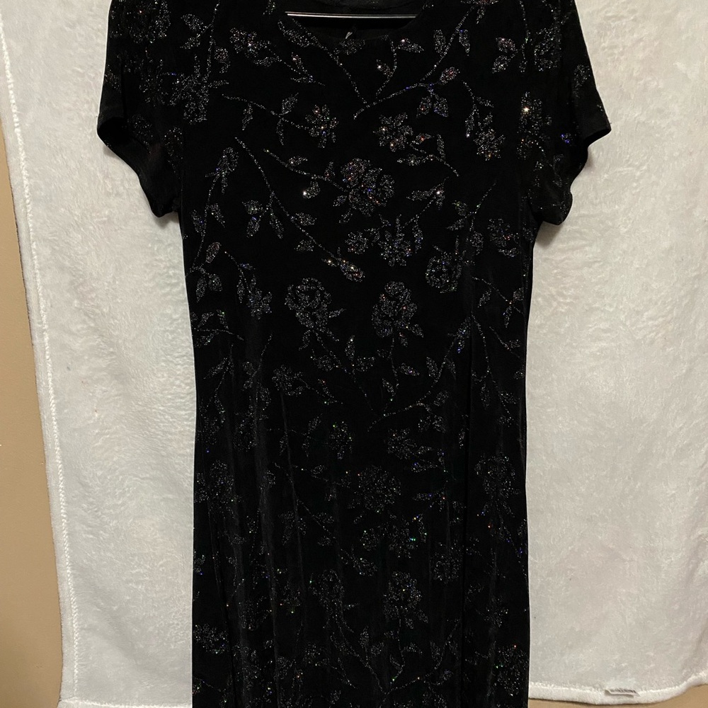 Elegant Black Floral Dress